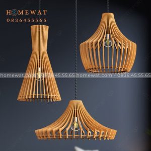 Bộ đèn gỗ thả trần HWBT01