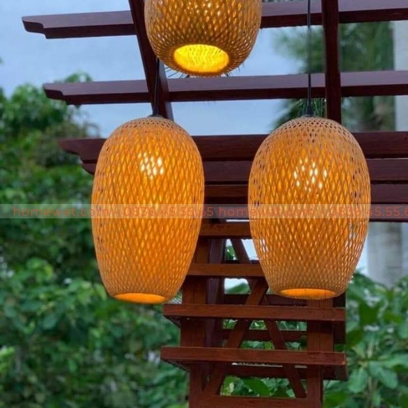 Đèn thả mây tre MTT02 3 Đèn thả mây tre MTT02 - Ảnh 3