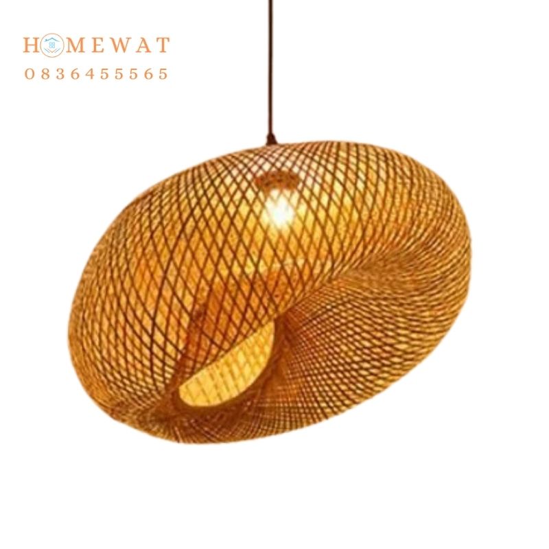 Đèn thả mây tre MTT08 5 den may tre tha tran mtt08 1