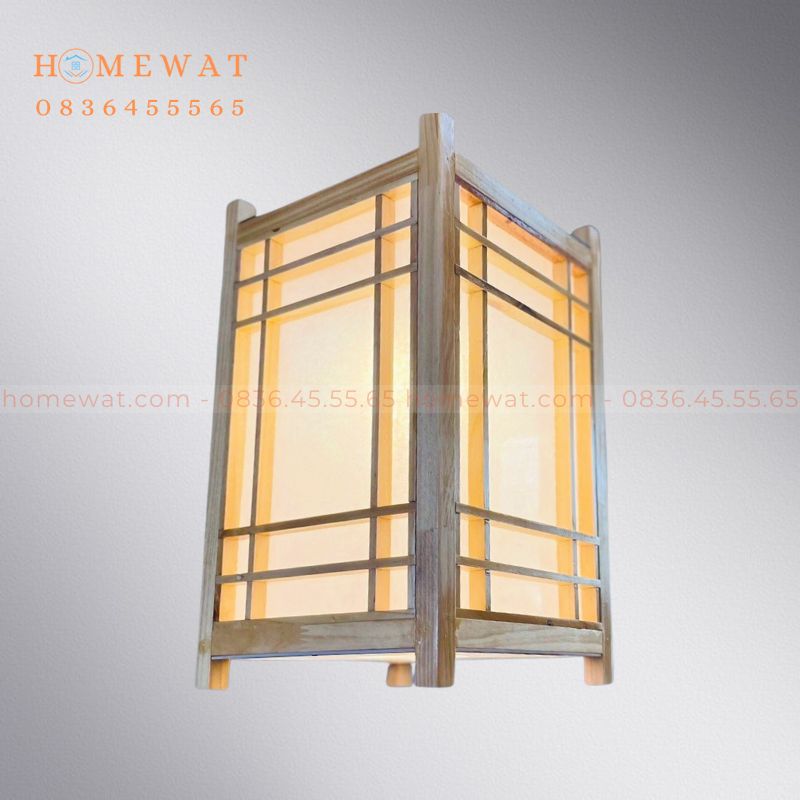 Đèn gỗ nhật thả trần HWTT97 3 đèn gỗ nhật thả trần