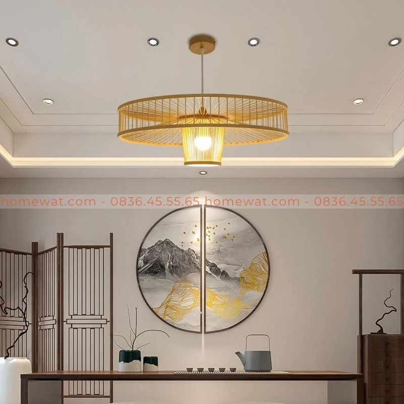 Đèn thả mây tre MTT63 2 Đèn thả mây tre MTT63 - Ảnh 2