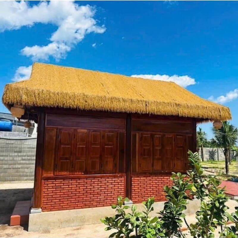 Cỏ Rơm Nhân Tạo Lợp Mái Cao Cấp Chống Cháy 5 Rơm nhân tạo
