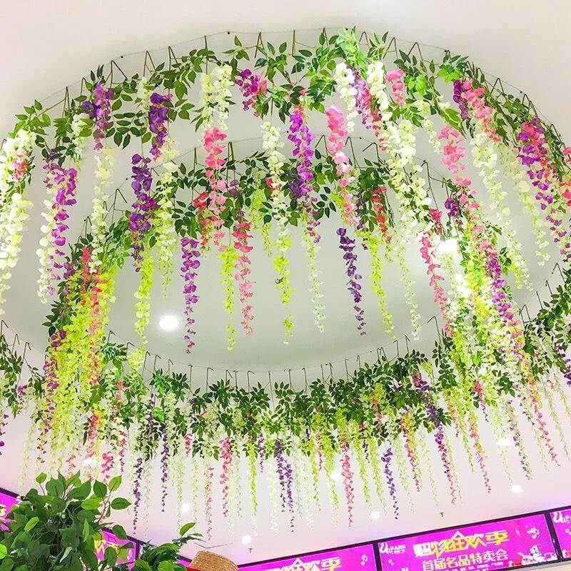Cành Hoa Tử Đằng Giả Cao Cấp Dài 110cm 3 Cành Hoa Tử Đằng Giả Cao Cấp Dài 110cm - Ảnh 3