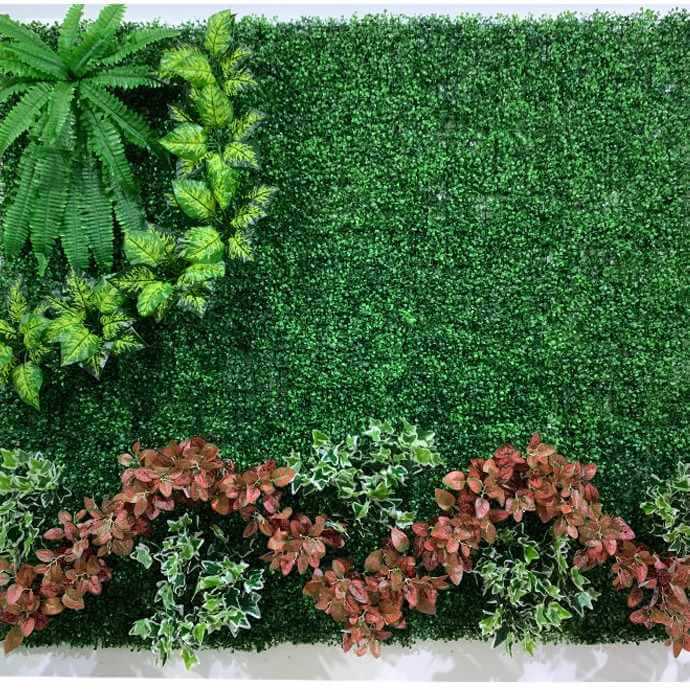 tường cây giả cải xoong