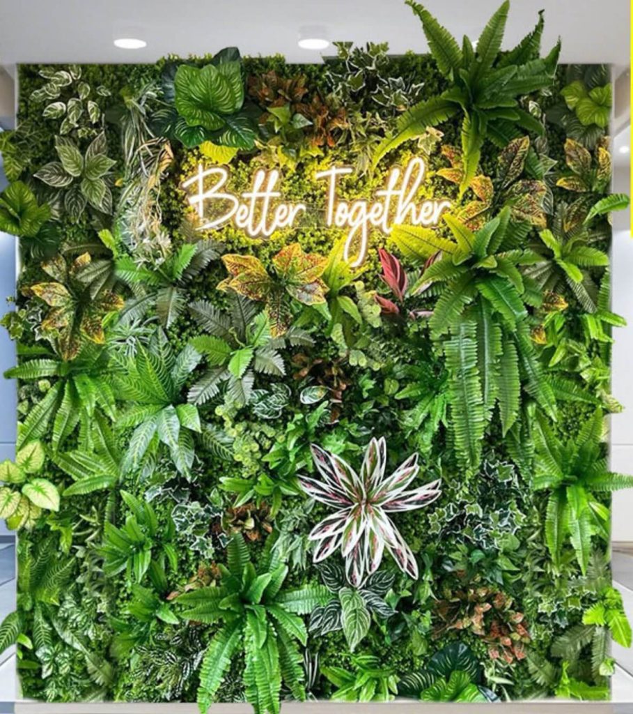 Mẫu backdrop kết hợp led và mica